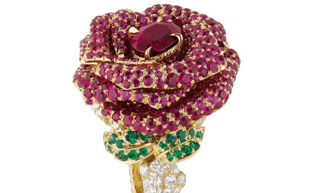 Кольцо Dior Precieuse с розой