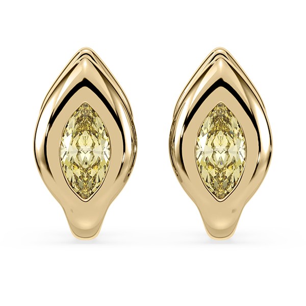 Sette lueur huggies with yellow lab grown diamonds