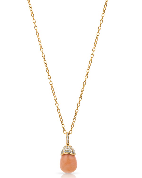 Onirikka peach eosite pendant