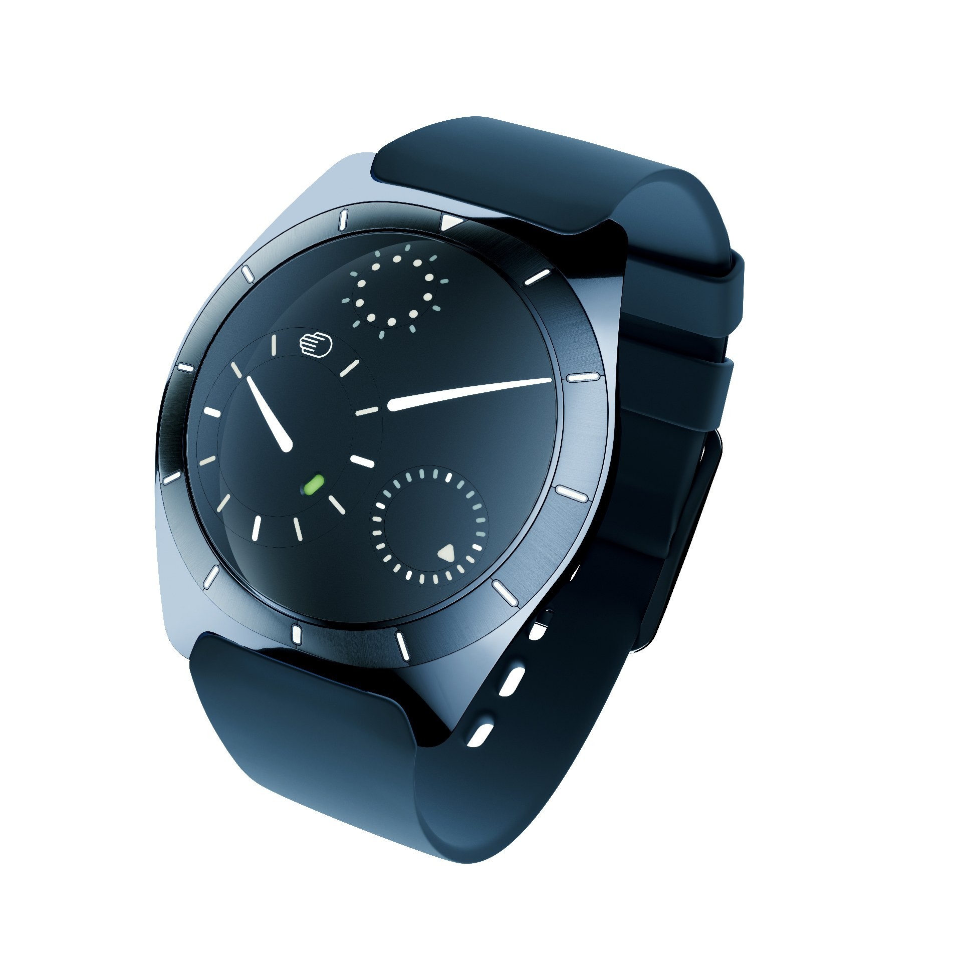 Ressence TYPE 10 DN in Grade 5 titanium with Dark Night blue dial and integrated rubber strap