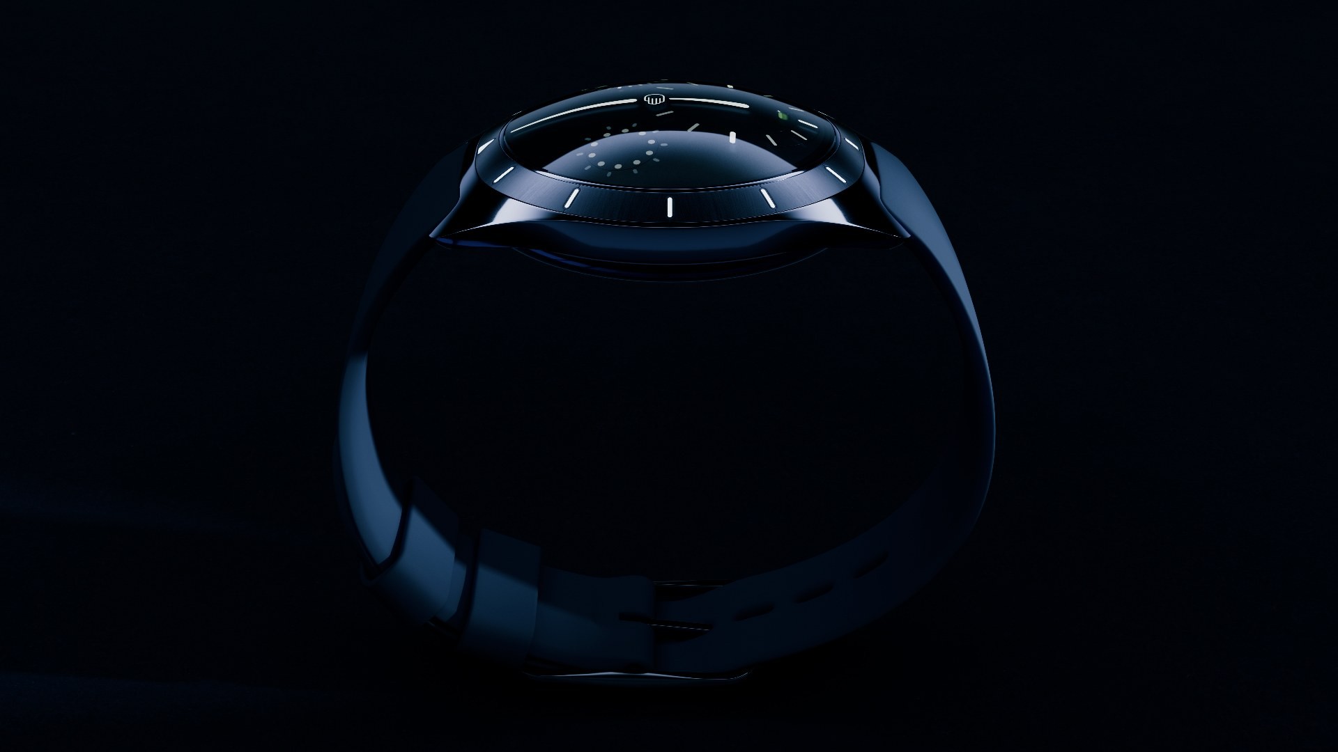 Side profile of the Ressence TYPE 10 DN showcasing the double-domed sapphire crystals and crownless profile