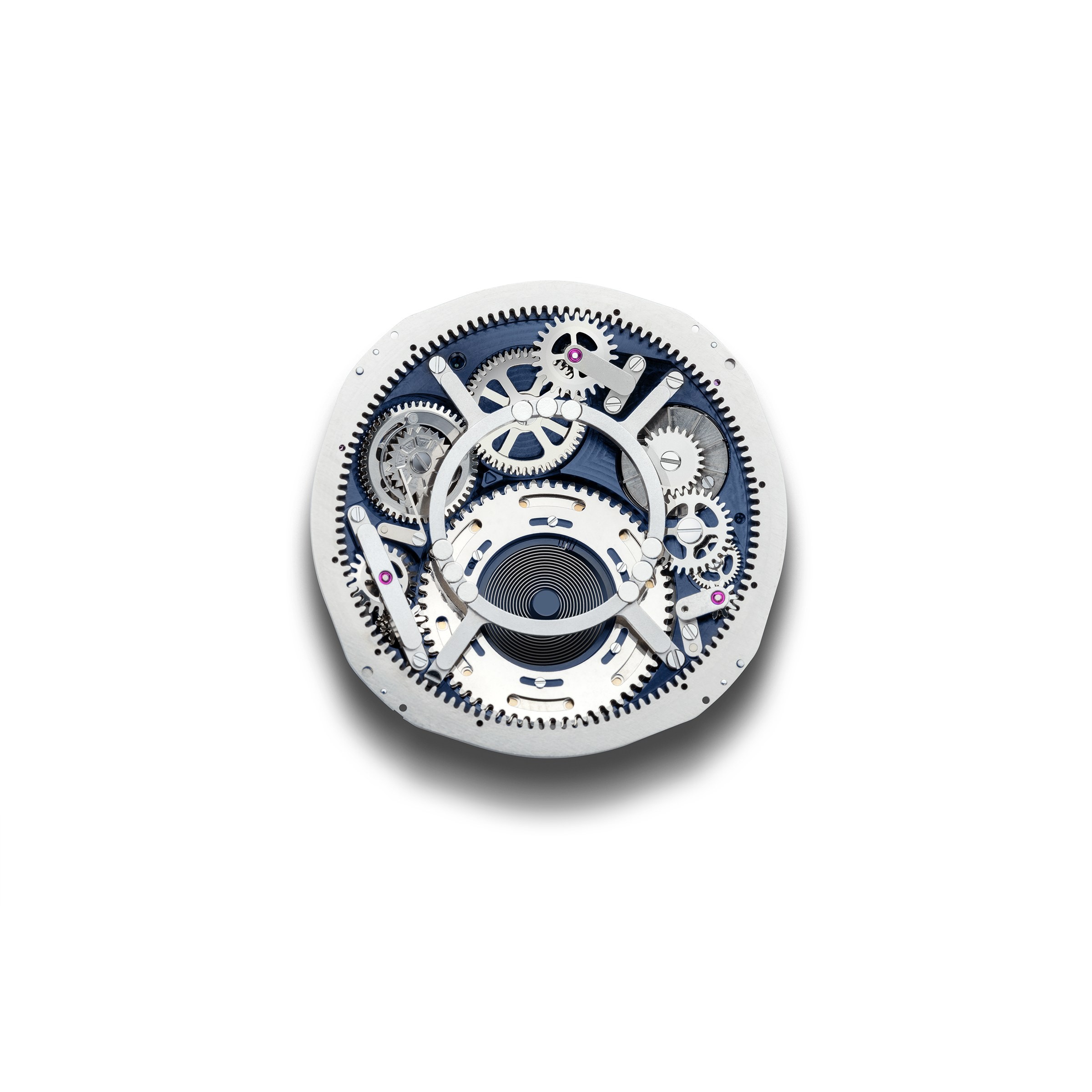 Ressence ROCS 10 module satellite gear train with jewel ball bearings for fluid immersion